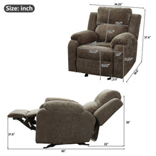 Load image into Gallery viewer, Upholstered Manual Recliner Chair With 3 Adjustable Backrest Positions