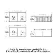 Load image into Gallery viewer, Sink 33" Double Bowl Kitchen Sink With Deep Bowls And Grids - White