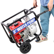 Load image into Gallery viewer, Gas Engine Powered Water Pump 3" Inlet & Outlet 7Hp 212Cc Epa Certified With Wheels And Handle - Black / Red