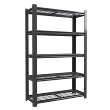Load image into Gallery viewer, Heavy Duty 5 Tier Adjustable Metal Mesh Storage Rack With 2000 Lbs Capacity - Brushed Nickel