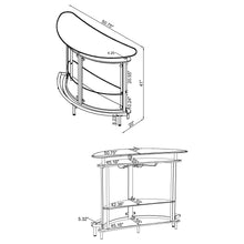 Load image into Gallery viewer, Strick & Bolton - Freestanding Glass Top Home Bar Wine Cabinet With Panels - Black