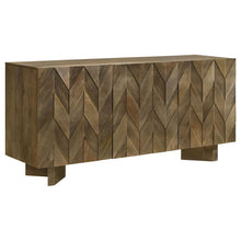 Load image into Gallery viewer, Roman - 3 Door Server With Chevron Design - Brown