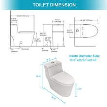 Load image into Gallery viewer, 1 Piece Toilet, Dual Flush, Soft Closing Seat - White