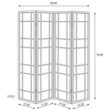 Load image into Gallery viewer, 4 Panel Folding Screen With Floral Motif - Black