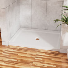 Load image into Gallery viewer, Shower Base Anti Slip Center Drain Single Threshold 32" X 48" - White