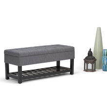 Load image into Gallery viewer, Saxon - Upholstered Transitional Storage Ottoman Bench
