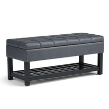 Load image into Gallery viewer, Saxon - Upholstered Transitional Storage Ottoman Bench