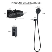 Load image into Gallery viewer, Concealed Shower System 2 Function Set With Control Valve - Matte Black
