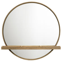 Load image into Gallery viewer, Benson - Round Vanity Wall Mirror With Shelf - Sand