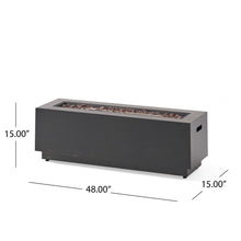 Load image into Gallery viewer, Modern Outdoor Iron Propane Fire Pit, 50, 000 Btu, Sleek Design - Brown / Gold
