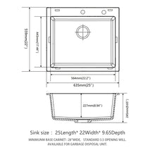 Load image into Gallery viewer, Quartz Kitchen Sink, Granite Composite, Drop In Sink With Durable Design