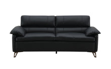 Load image into Gallery viewer, Eilene - Top Grain Leather Loveseat - Black