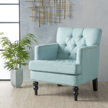 Load image into Gallery viewer, Harrison - Tufted Club Chair With Button Tufted Back And Birch Wood Legs