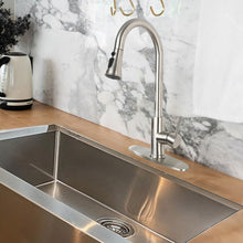 Load image into Gallery viewer, Classic High Arc Kitchen Faucet With Pull Down Sprayer, Stainless Steel - Brushed Nickel