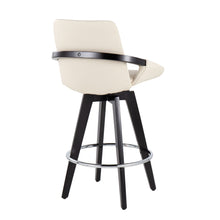 Load image into Gallery viewer, Cosmo - Contemporary Fixed Height Counter Stool With Swivel And Round Footrest (Set of 2)