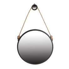Load image into Gallery viewer, Handsome Cleveland Mirror With Rope Strap Contemporary Design Circle Mirror With Round Metal Frame For Wall Decor