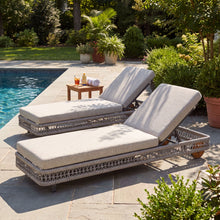 Load image into Gallery viewer, Outdoor Chaise Lounge & Wheels, 5 Position Adjustable Backrest