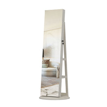 Load image into Gallery viewer, Swivel Jewelry Cabinet With Full Length Mirror