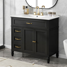 Load image into Gallery viewer, Bathroom Vanity With Sink, 2 Doors 2 Drawers, Freestanding Design
