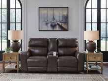 Load image into Gallery viewer, Crossplex - Power Reclining Loveseat / Console / Adjustable Headrest - Smoke