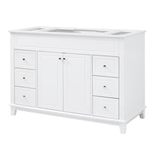 Load image into Gallery viewer, Bathroom Vanity Cabinet Only, 6 Soft Close Drawers & Double Doors With 2 Tier Shelves - White