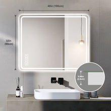 Load image into Gallery viewer, Bathroom Mirror Vanity Mirrors With Front Lights, Wall Mounted, Anti-Fog, Frameless, Horizontal Or Vertical