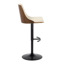 Load image into Gallery viewer, Gianna - Mid Century Modern Adjustable Barstool, Swivel With Rounded T Footrest (Set of 2)