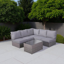 Load image into Gallery viewer, Comfortable Modern Patio Rattan Sectional Set With Cushions