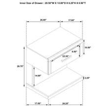 Load image into Gallery viewer, Gibbons - 1 Drawer Nightstand With LED Light - Brown