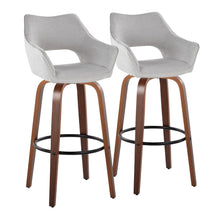 Load image into Gallery viewer, Mustang - Contemporary Fixed Height Barstool With Swivel & Round Footrest (Set of 2)