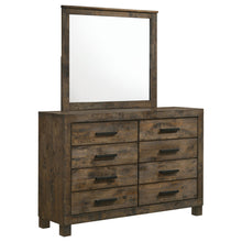 Load image into Gallery viewer, Bren - 8 Drawer Dresser With Mirror - Rustic Brown