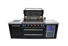 Load image into Gallery viewer, MONT ALPI 805 BLACK STAINLESS STEEL ISLAND WITH A FRIDGE CABINET-MAi805-BSSFC