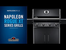 Load and play video in Gallery viewer, Napoleon Rogue XT 625 SIB Gas Grill with Infrared Side Burner -Black
