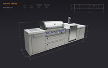 Load image into Gallery viewer, MONT ALPI 6-BURNER ISLAND WITH A KEGERATOR-MAi805-KEG
