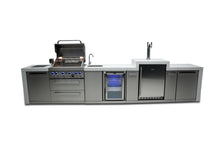 Load image into Gallery viewer, MONT ALPI 4-BURNER DELUXE ISLAND WITH A KEGERATOR AND A BEVERAGE CENTER-MAi400-DKEGBEV