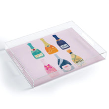 Load image into Gallery viewer, Deny Designs-Champagne Bottles Pink Acrylic Tray