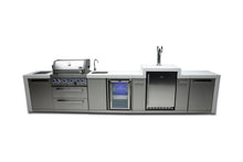 Load image into Gallery viewer, MONT ALPI 4-BURNER DELUXE ISLAND WITH A KEGERATOR AND A BEVERAGE CENTER-MAi400-DKEGBEV