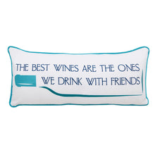 Load image into Gallery viewer, Rightside Design-Wine Friends Indoor/Outdoor Lumbar Pillow
