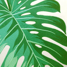 Load image into Gallery viewer, Rightside Design- Tropical Green Monstera Palm Pillow - Indoor/outdoor Pillow