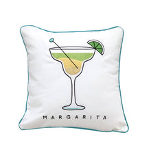 Load image into Gallery viewer, Rightside Design - Cocktail Hour-Margarita Indoor/Outdoor Pillow