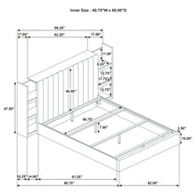 Load image into Gallery viewer, Merritt - Queen Bookcase Storage Bed With Tufted Headboard - Light Oak / Light Tan
