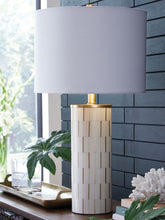 Load image into Gallery viewer, Faridworth - Poly Table Lamp - White / Gold Finish
