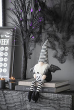 Load image into Gallery viewer, Sitting Gnome With Wings &amp; Plaid Hat, For Halloween Decor
