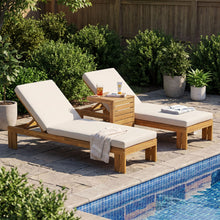 Load image into Gallery viewer, Outdoor Chaise Lounge Set &amp; Side Table, 5 Position Adjustable Patio Recliner
