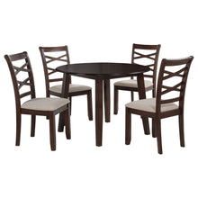Load image into Gallery viewer, Verety - 5 Piece Round Dining Set With Chairs - Dark Brown
