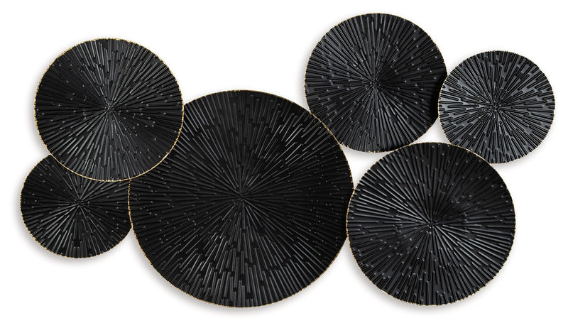 Rhetlen - Wall Decor - Black / Gold Finish