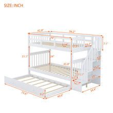 Load image into Gallery viewer, Stairway Bunk Bed &amp; Storage And Guard Rail For Bedroom
