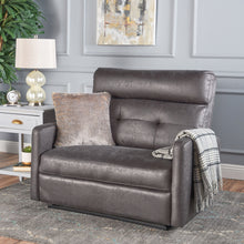 Load image into Gallery viewer, Alma - Contemporary Upholstered Loveseat Recliner - Slate
