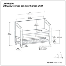 Load image into Gallery viewer, Connaught - Entryway Storage Bench With Shelf - Chestnut
