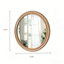 Load image into Gallery viewer, Round Wall Mirror With Ribbed Frame
